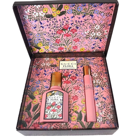 Gucci Other - NWOT Gucci Flora Gorgeous Gardenia Eau de Parfum Rollerball-Spray Set For Women